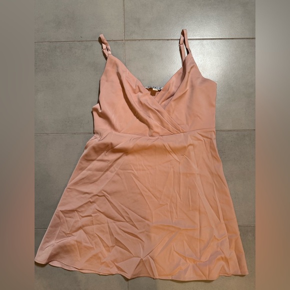 Francesca’s Studio 19 Blush Pink Sleeveless Satin Mini Dress - Picture 5 of 7